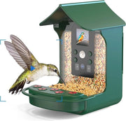 Casa per uccelli con camera e visione notturna - 1080p HD, registrazione automatica per uccelli in giardino