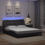 Giroletto con LED senza Materasso-Struttura Letto Hvar Grigio 160x200 cm