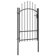 Cancello da Giardino in Acciaio 1x2,2 m Nero cod mxl 42380