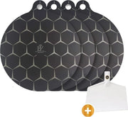 Mat di Protezione Induttiva con Spazzolino per Piastra Cottura – 4x Mat di Protezione Induttiva per Piastra Cottura – Antiscivolo e Resistente al Calore