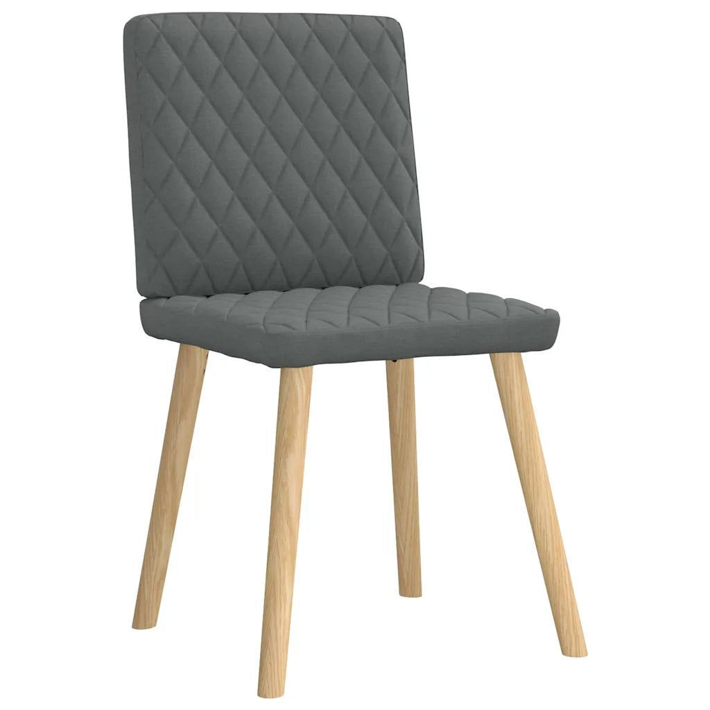 Sedie da Pranzo 4 pz Grigio Scuro in Tessuto 3315222
