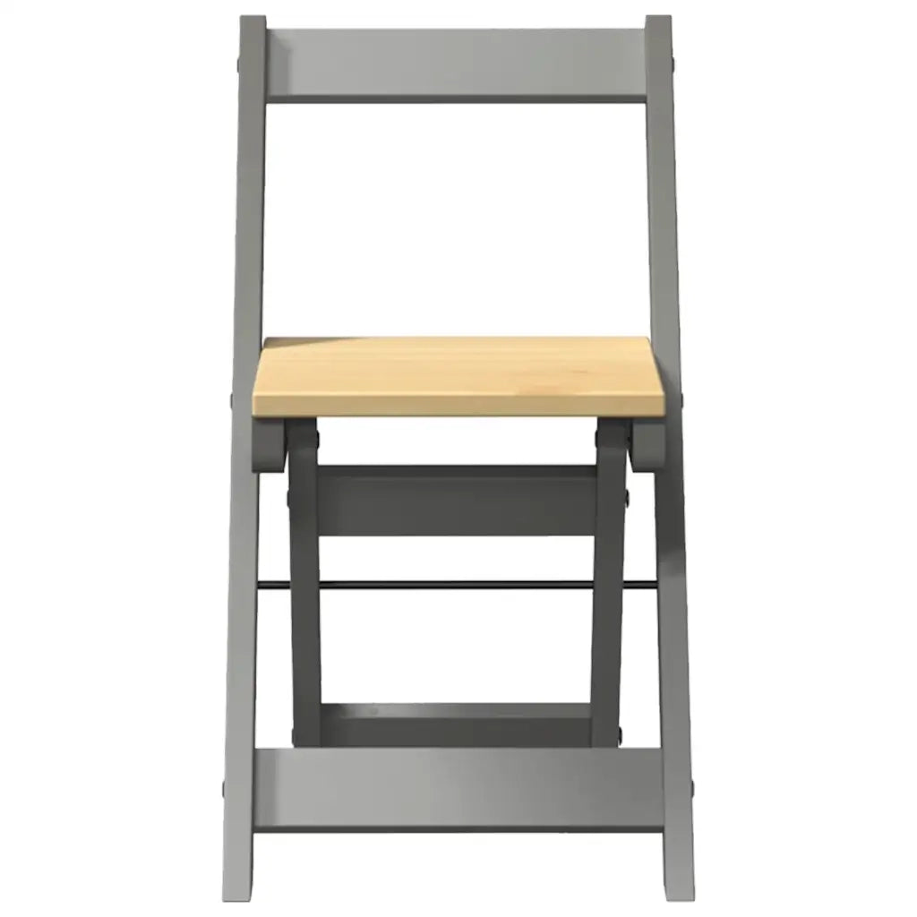 Sedie da Pranzo Pieghevoli 4 pz | Sedie da cucina Corona Grigie in Legno di Pino