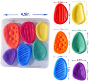 Pacchetto di 6 pietre stressanti sensoriali di diverse colori per bambini, texture morbida, pietre calmanti per bambini con autismo - giocattoli stressanti per studenti - prezzo accessibile per giocattoli stressanti