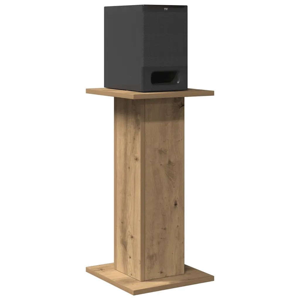 Supporti Altoparlanti 2 pz Rovere 30x30x60 cm in Multistrato