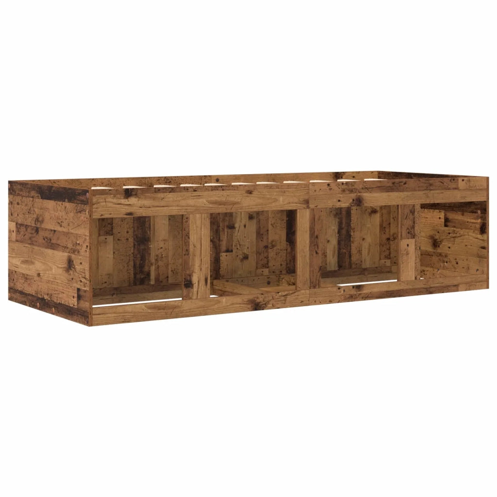 Telaio del letto con storage con porta Legno antico 80 x 200 cm 3429496