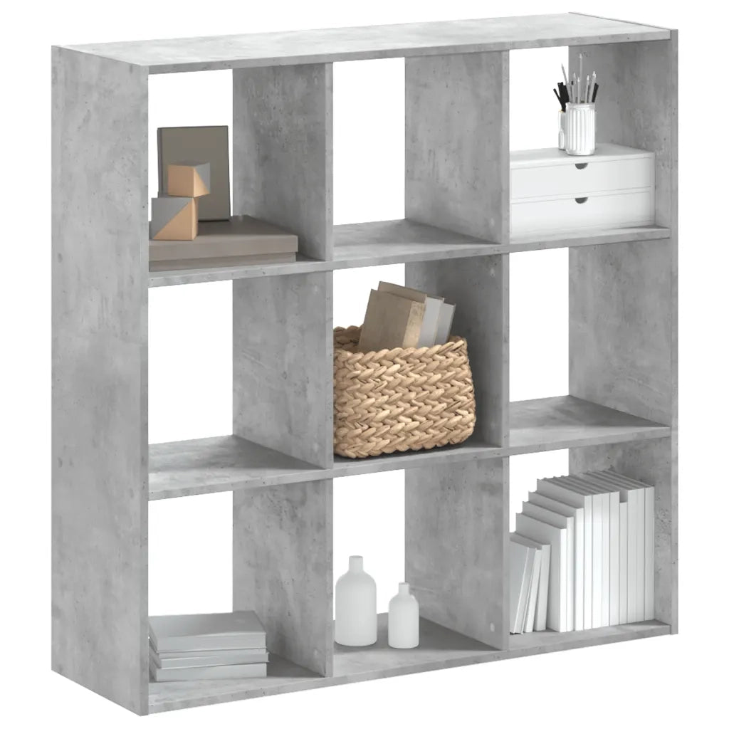 Libreria Grigio Cemento 102x32x102 cm in Legno Multistrato 852819