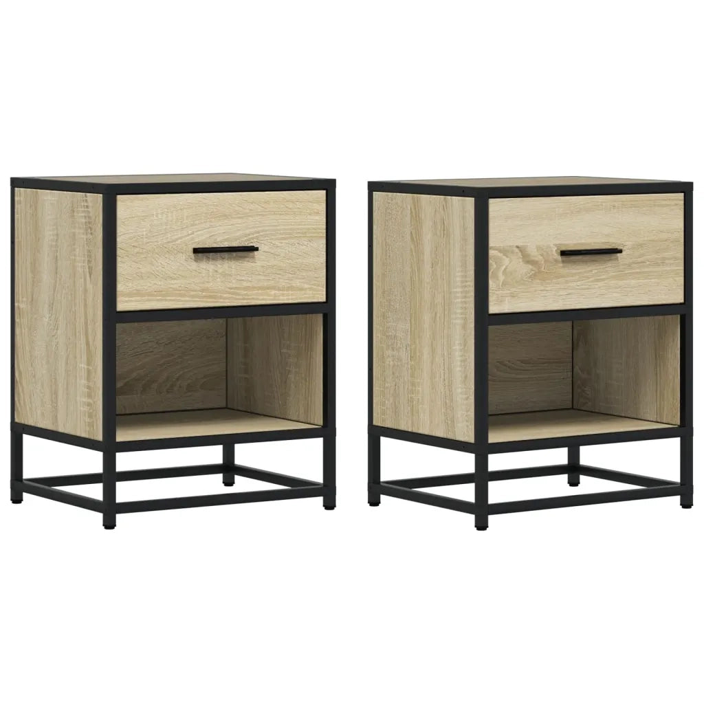 Comodini 2pz Rovere Sonoma 40x31x50 cm in Truciolato 848687