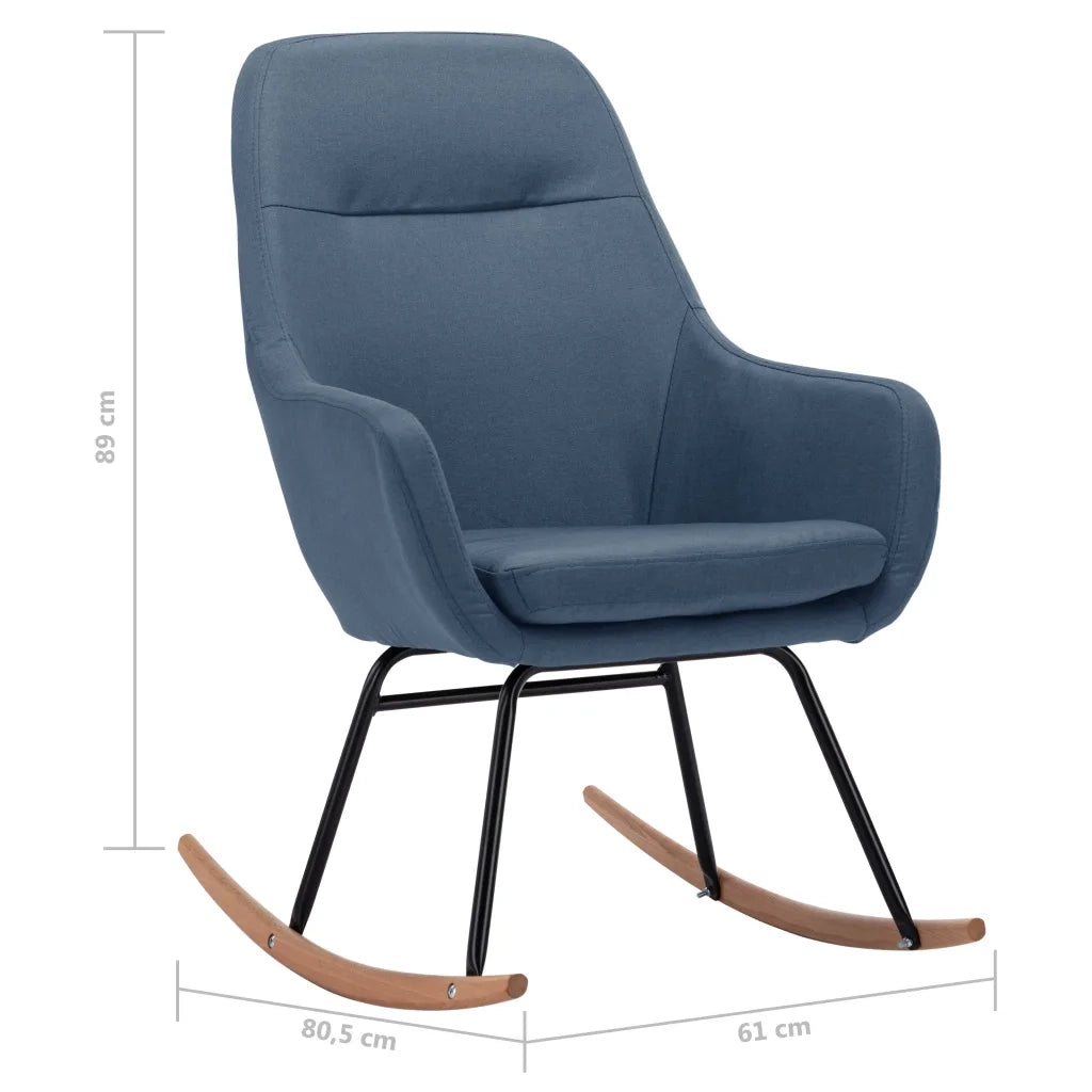 Sedia a Dondolo Blu in Tessuto CFW9785726