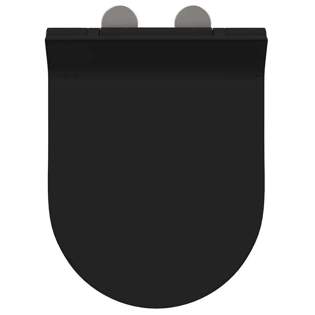 Sedile del WC Regolabile Nero 50 x 36,5 x 5 cm Polipropilene 42015818