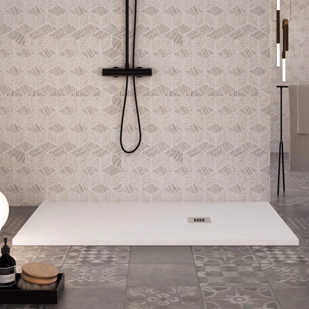 Piatto Doccia 90x200 cm in Pietra Bonussi Everest Bianco