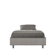 Letto 1 Piazza e Mezzo Sommier 120x210 cm con Rete e Contenitore Azelia Labirinto 02 Grigio