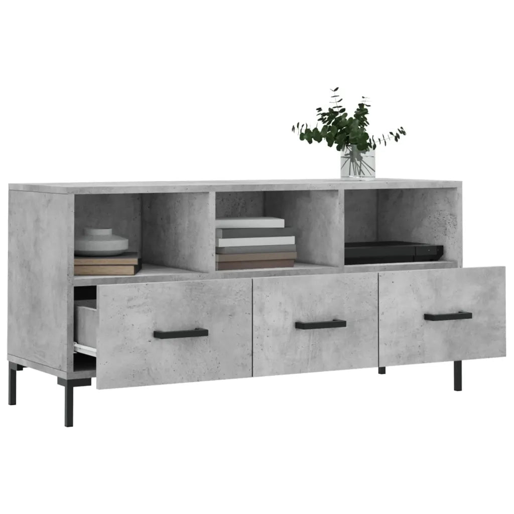 Mobile Porta TV Grigio Cemento 102x36x50 cm Legno Multistrato 829040
