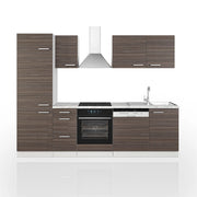 Vicco Cucina componibile Grigio prezioso/bianco 270 cm senza piano di lavoro