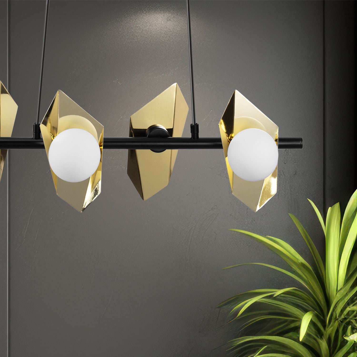 Lampada Da Soffitto App1412-cp Black Gold