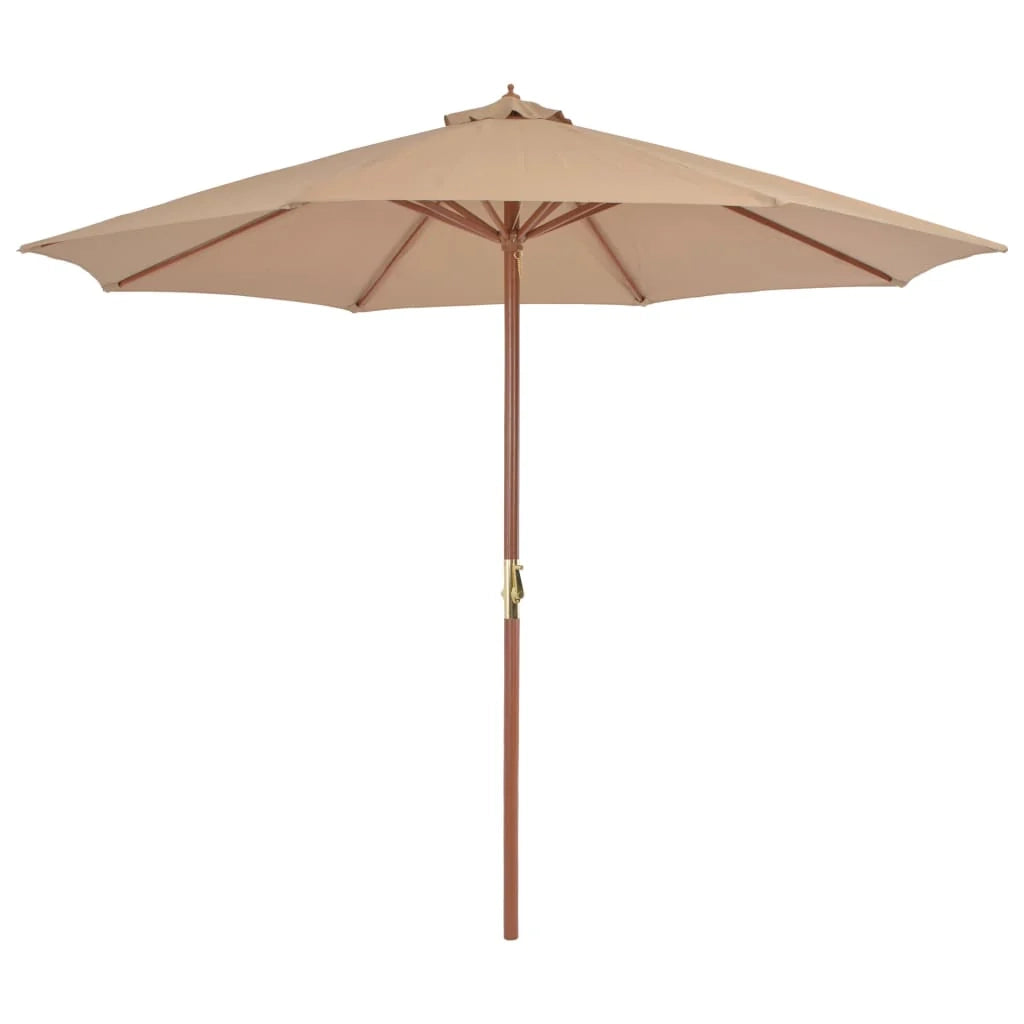 Ombrellone da esterno con palo in legno 300 cm color tortora 02_0008249