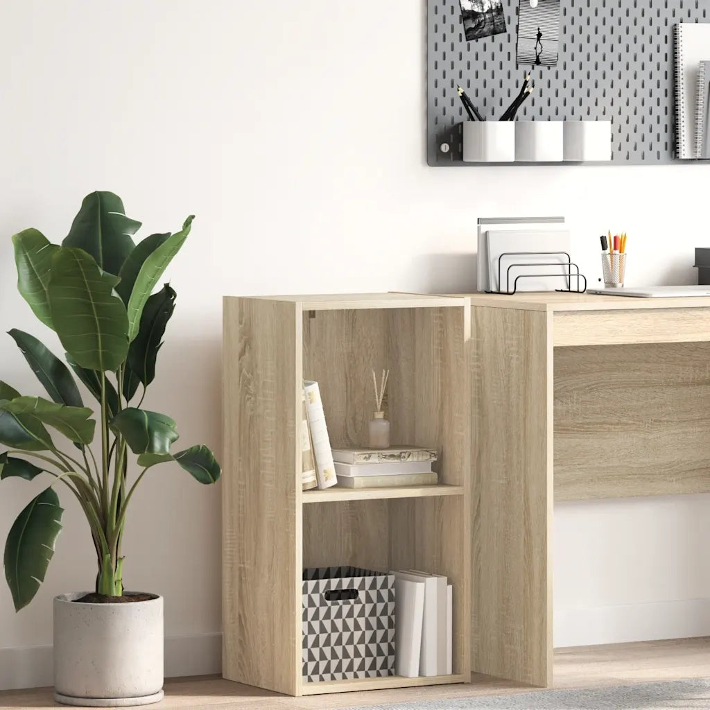 Libreria 5 Ripiani-Scaffale per Libri-Mobile di Stoccaggio Rovere Sonoma 40x30x76,5cm Legno Multistrato