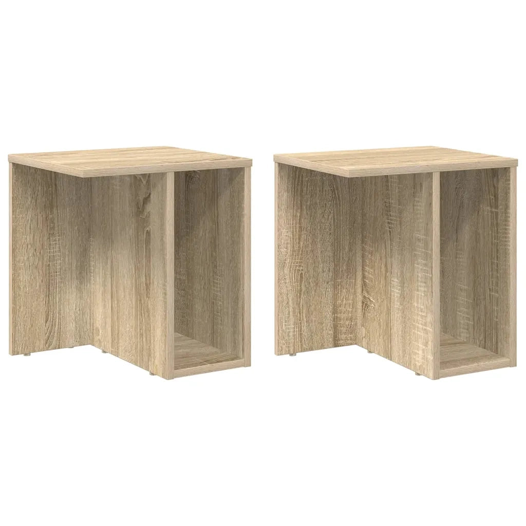 Tavolino 2 pcs Rovere Sonoma 37 x 32 x 40 cm Legno multistrato