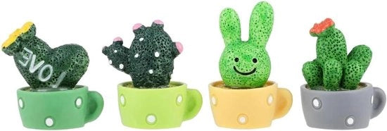 Pacchetto di Decorazione Auto con Piante di Cactus Artificiali per l'Interieur dell'Auto e la Casa