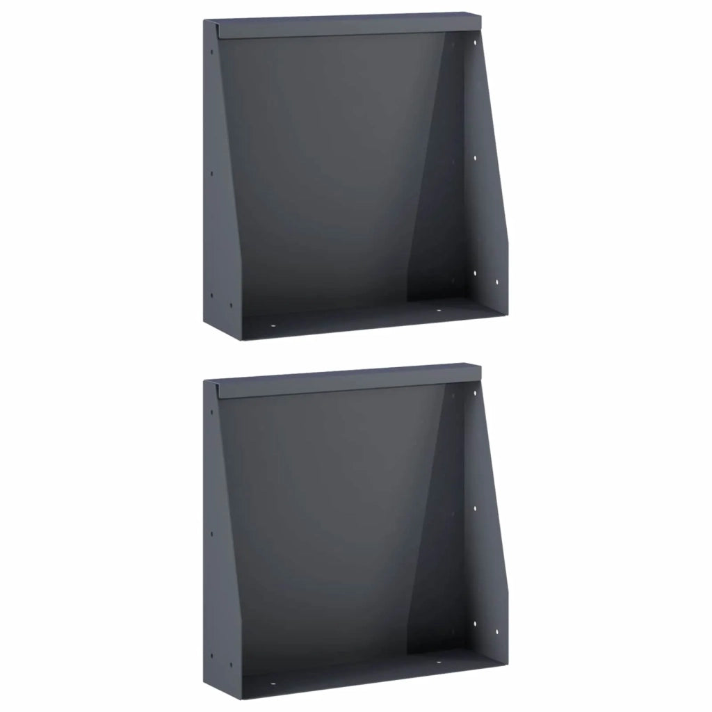 Muro di contenimento 2 pz 40 x 12 x 50 cm Acciaio Antracite 8015257