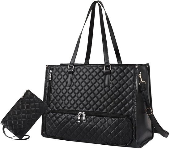 Borsa da pranzo per donne, combinazione borsa da pranzo e borsa da lavoro 2 in 1, borsa per laptop 15,7 pollici, borsa da lavoro per donne grande