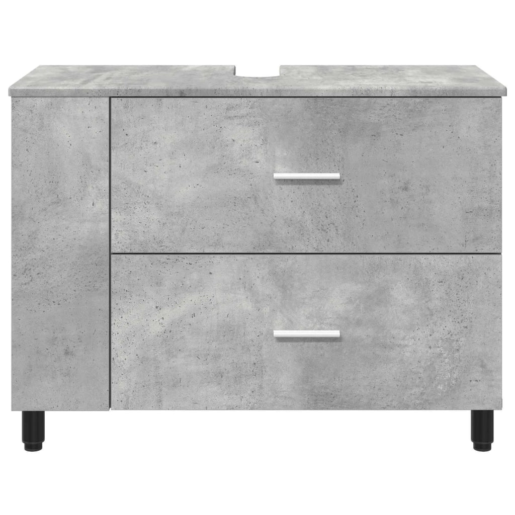 Mobiletto da bagno Grigio Cemento 80 x 35 x 60 cm