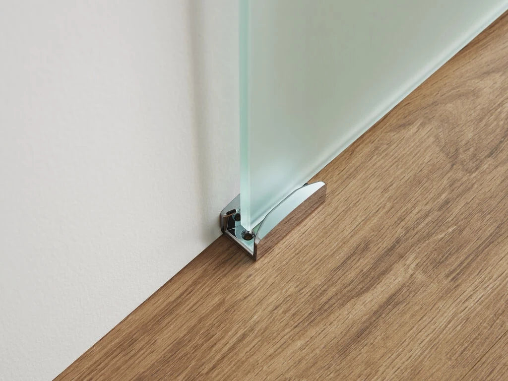 Porta scorrevole in vetro temperato 8 mm 75 cm - nero