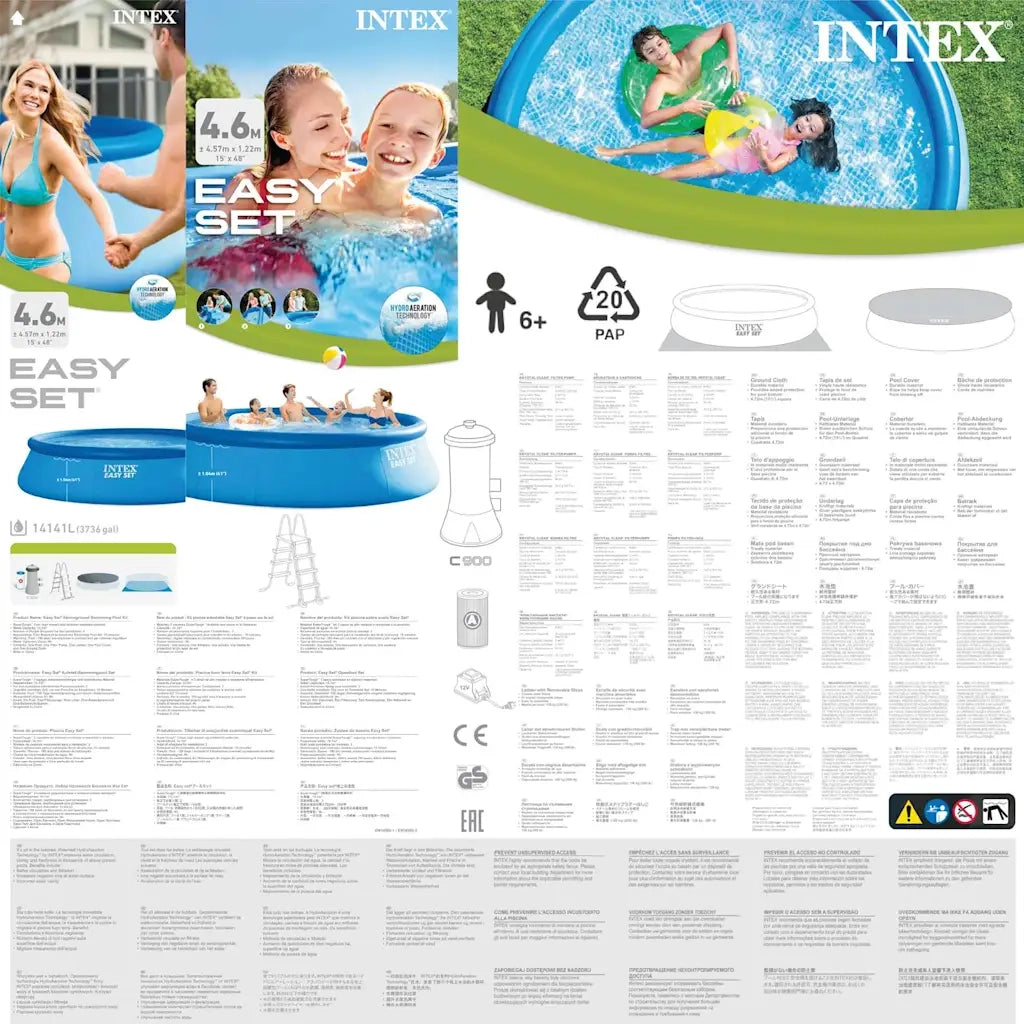 INTEX Piscina Easy Set 457x122 cm 26168GN 91479