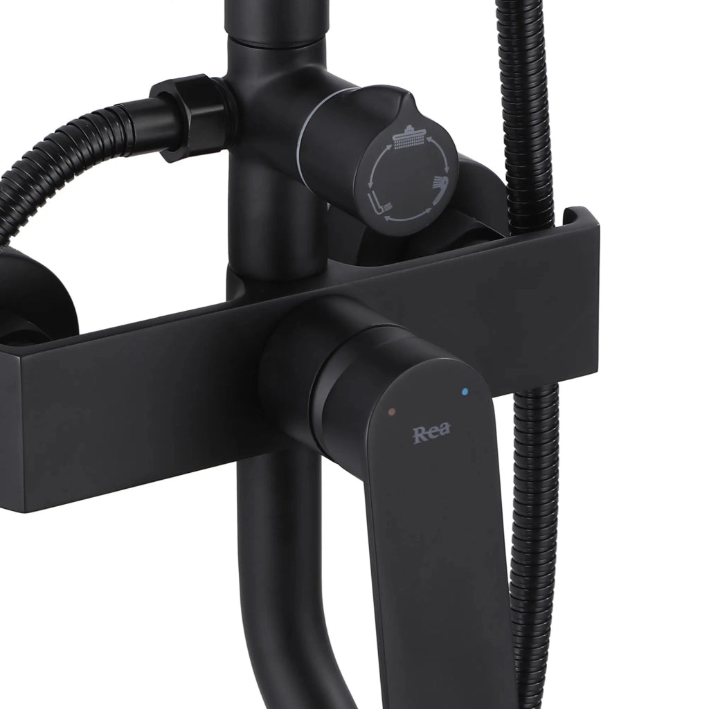 Set Doccia Da Incasso Rea Hass Black