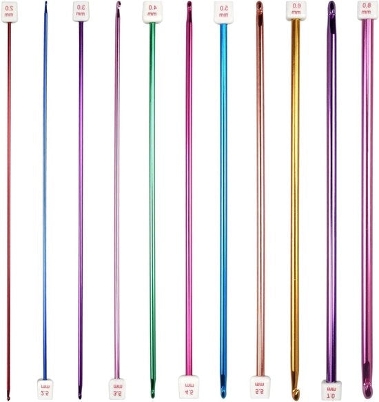 Set di Haken per Maglia - Haken per Maglia - Haken per Maglia Digitale - 11 pezzi - Multicolore