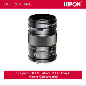 Kipon 90 mm / F2,4 per Iberit su Sony E