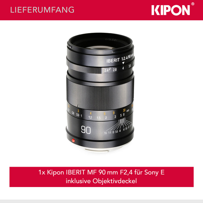 Kipon 90 mm / F2,4 per Iberit su Sony E