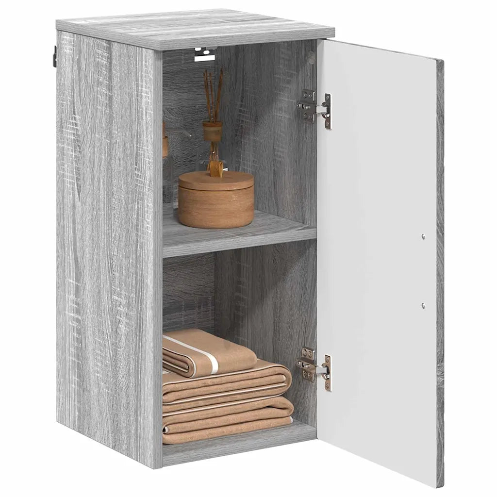 Mobile da Bagno con porta Grigio Sonoma 30 x 31,5 x 61 cm