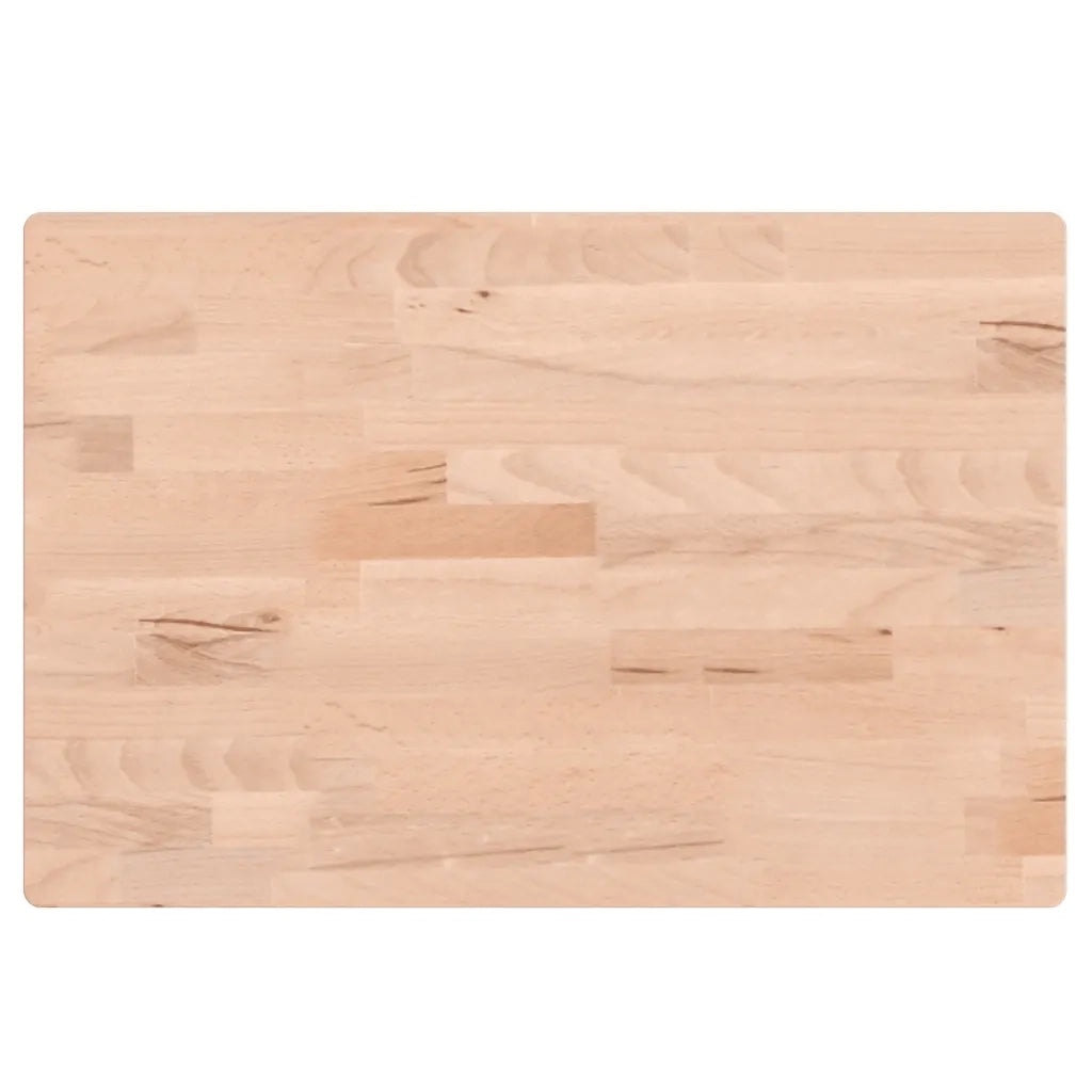 vidaXL Piano Bagno 60x40x1,5 cm Legno Massello di Faggio