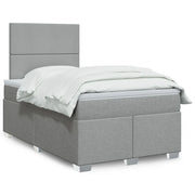 Giroletto a Molle con Materasso Grigio Chiaro 120x190cm Tessuto 3290420