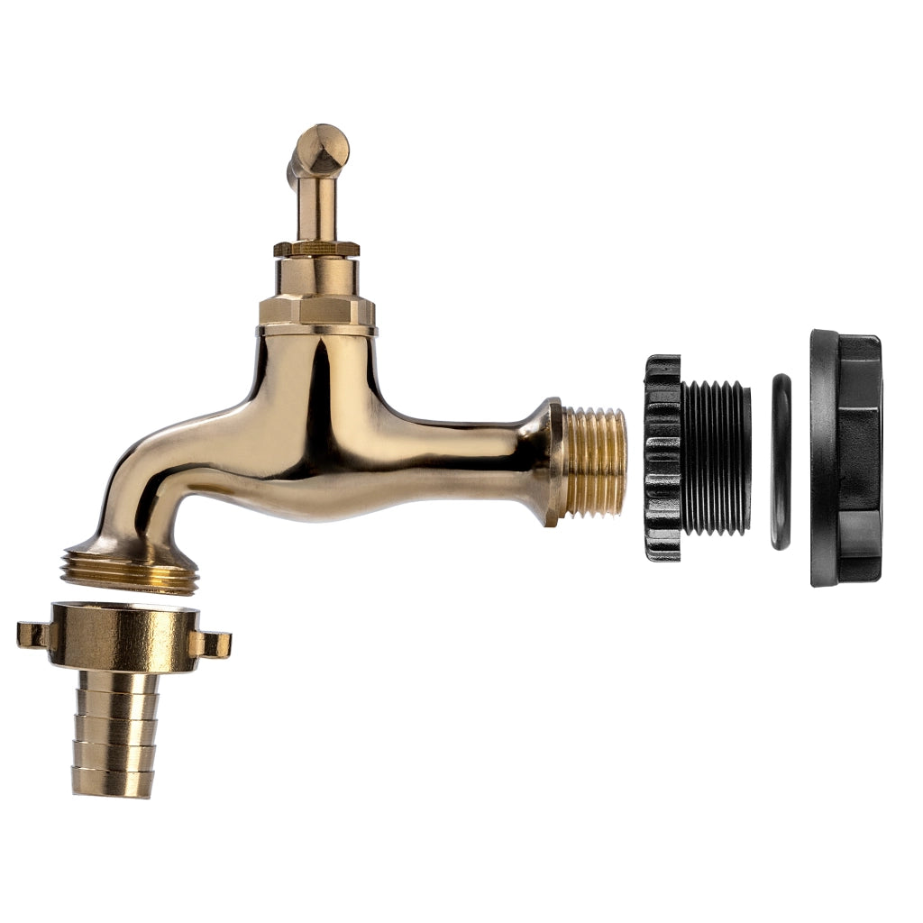 Rubinetto da giardino KADAX 3/4 per serbatoio di acqua piovana con valvola a barilotto.