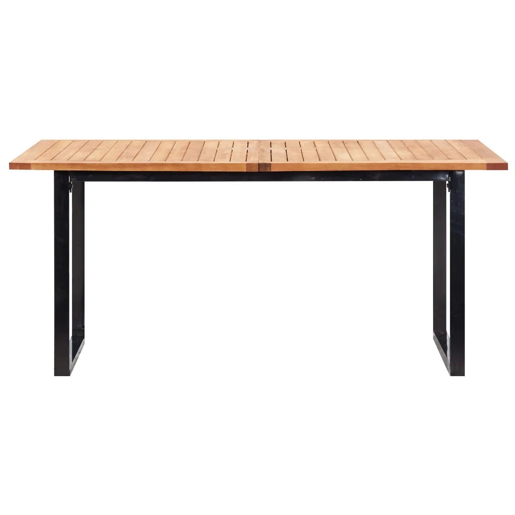 Set Pranzo da Giardino 7 pz Polyrattan e Legno Acacia Grigio