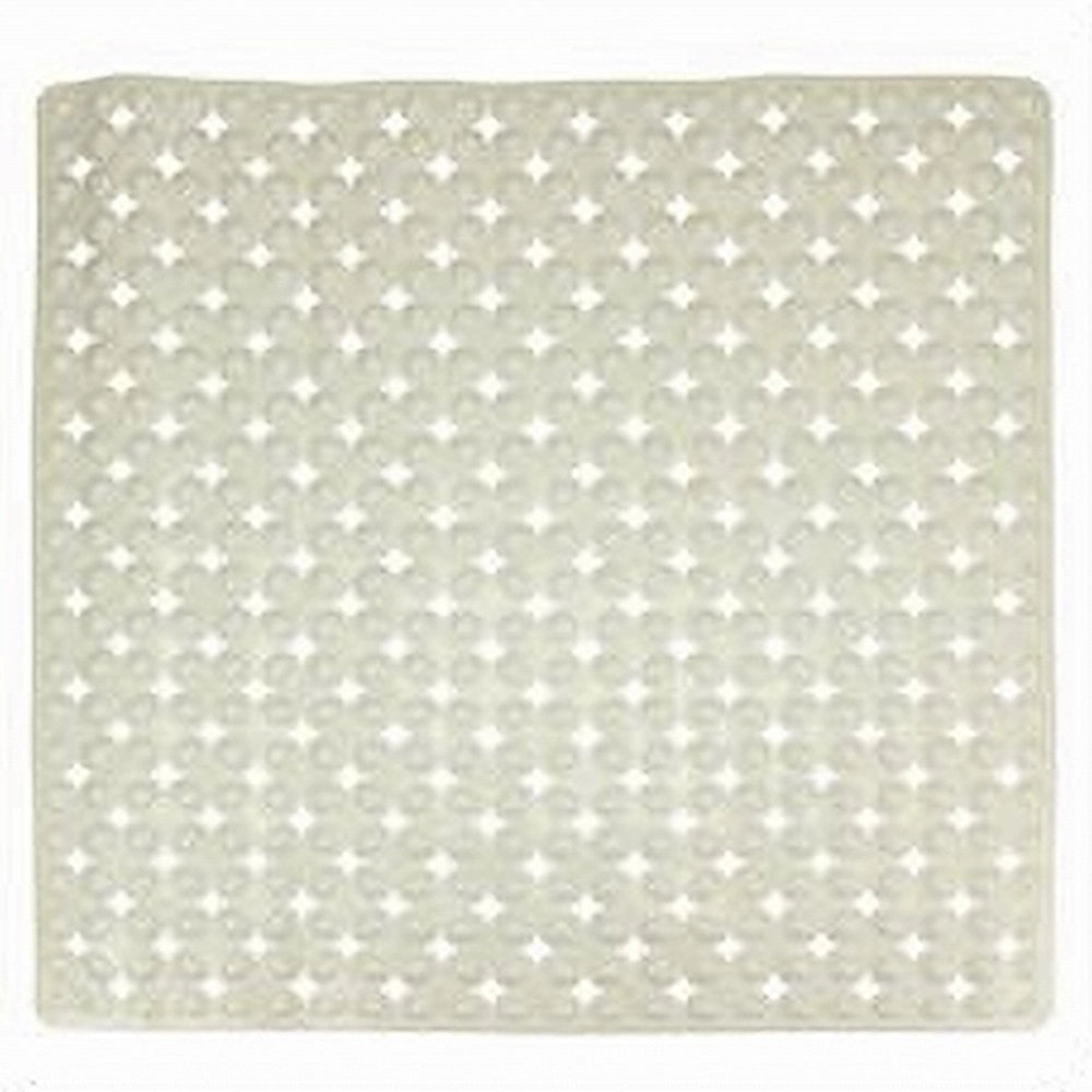 Trade Shop - Tappeto Tappetino Beige Antiscivolo Per Vasca Da Bagno Doccia 52 X 52 Cm 79759 -