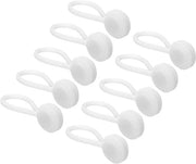 Cable Clips Magnetici per Casa, Cucina, Ufficio - Cinture di Cavo Riciclabili - Bianco - 10 pezzi