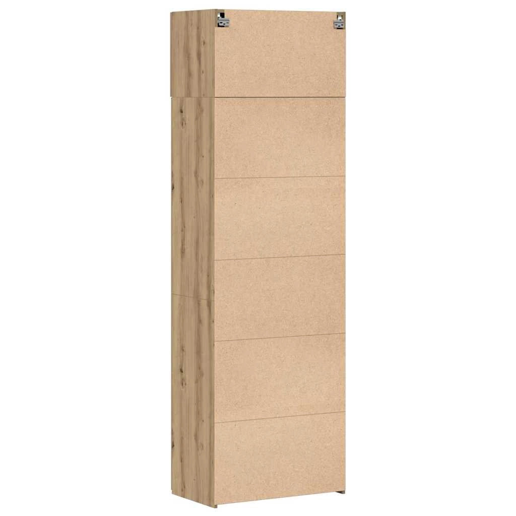 Mobile contenitore rettangolare moderno 70 x 42,5 x 185 cm ampio spazio contenitivo minimalista realizzato a mano in legno di rovere 02_0056000