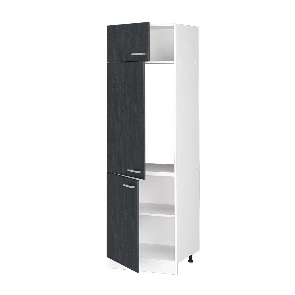 Vicco Armadio frigorifero Calcestruzzo nero 60 cm