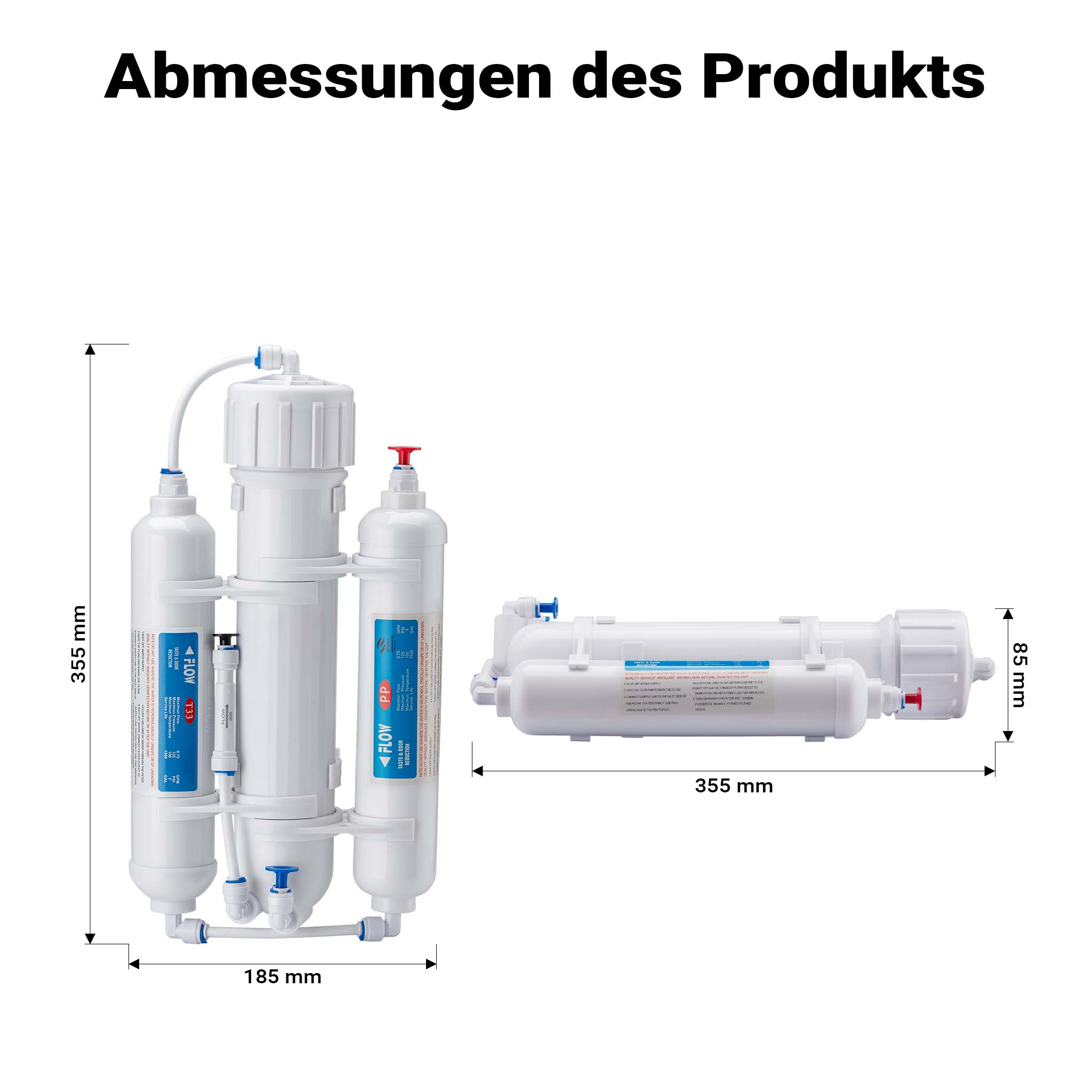 Naturewater Impianto a osmosi inversa a 3 stadi (RO) 190l/giorno 50GPD