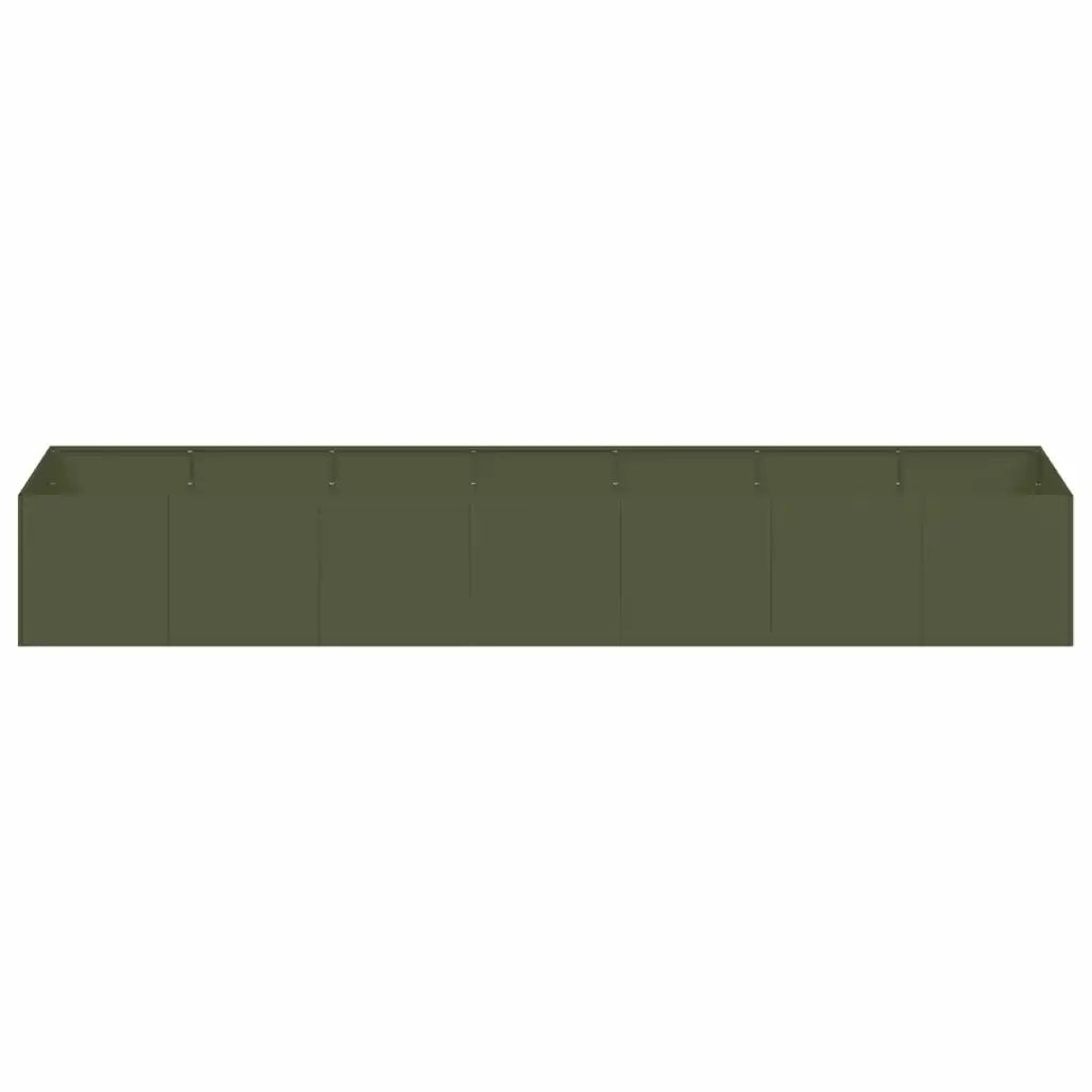Fioriera Verde Oliva 280x80x40 cm in Acciaio 860762