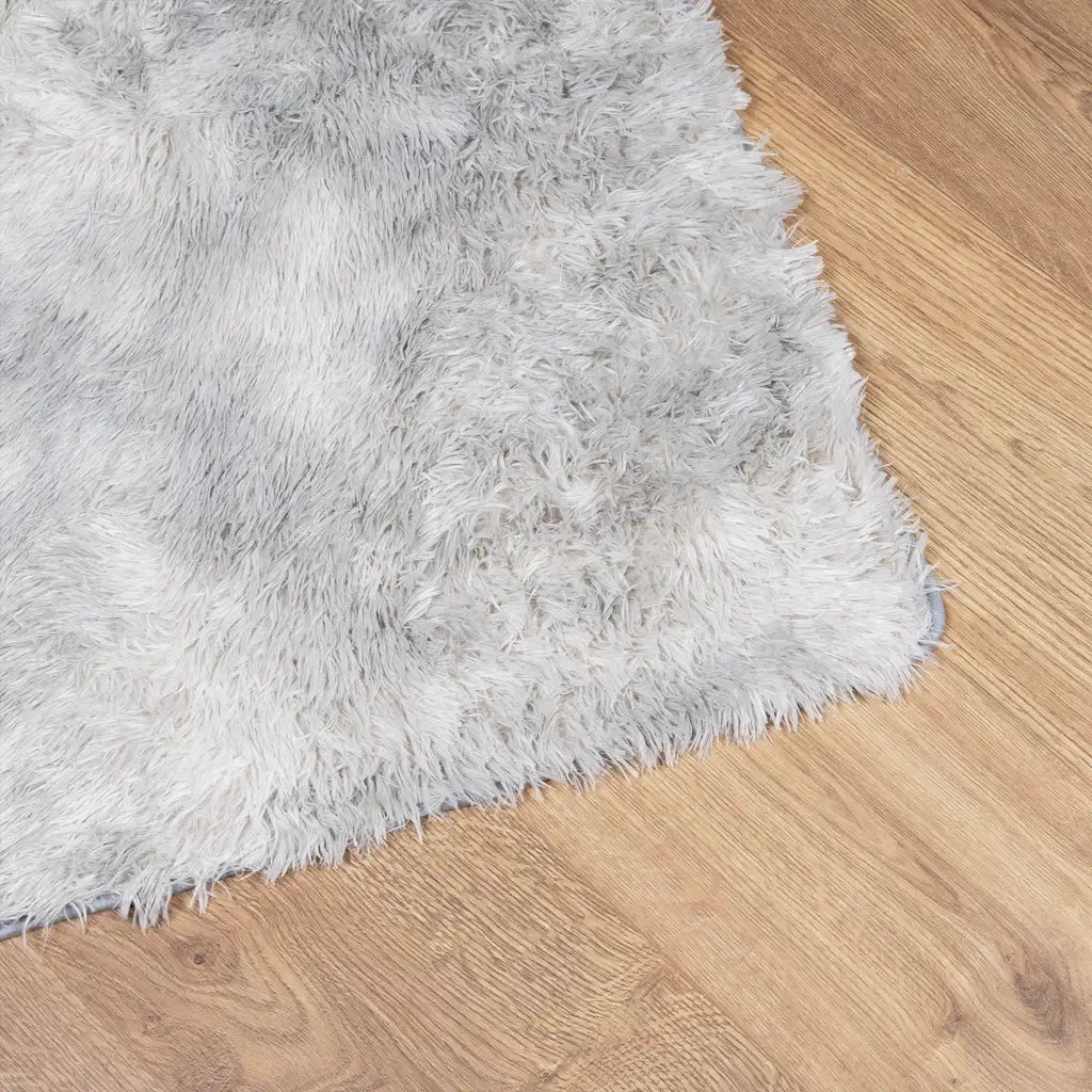 Tappeto Shaggy a Pelo Lungo NAVARRA Grigio Argento 240x340cm 4102860