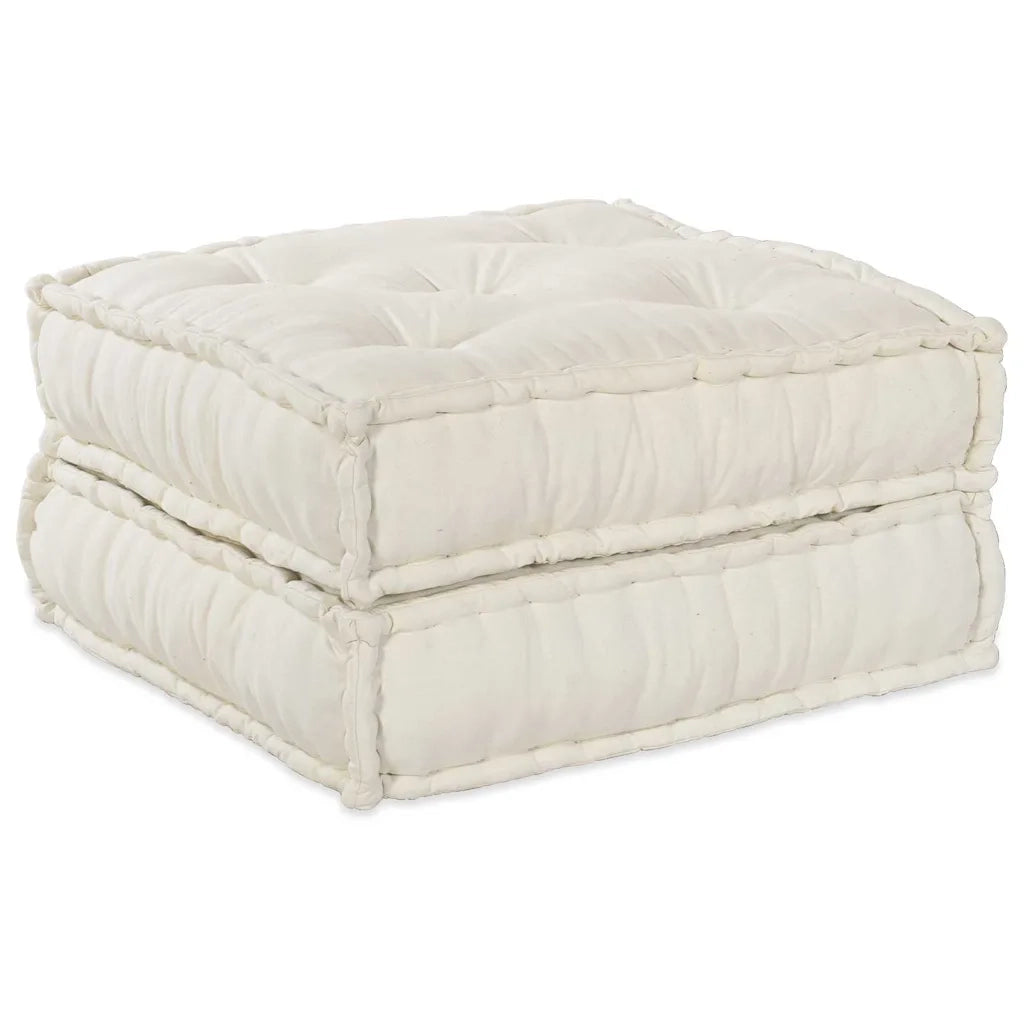 vidaXL Cuscino 2 pcs Crema 70 x 70 x 36 cm Poliestere