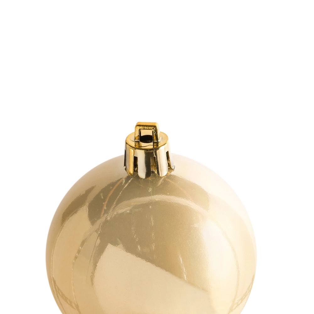 Set di 60 palline di Natale in plastica Decorazioni da appendere Ornamenti natalizi Albero di Natale Stile moderno e glamour Oro