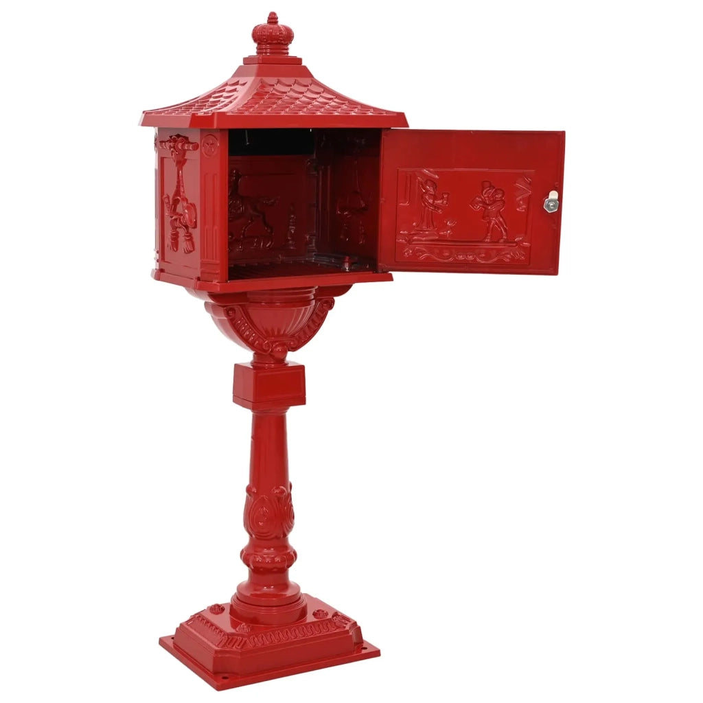 Cassetta Postale Verticale con porta Rosso 42,5 x 29,5 x 117 cm CFW4393515