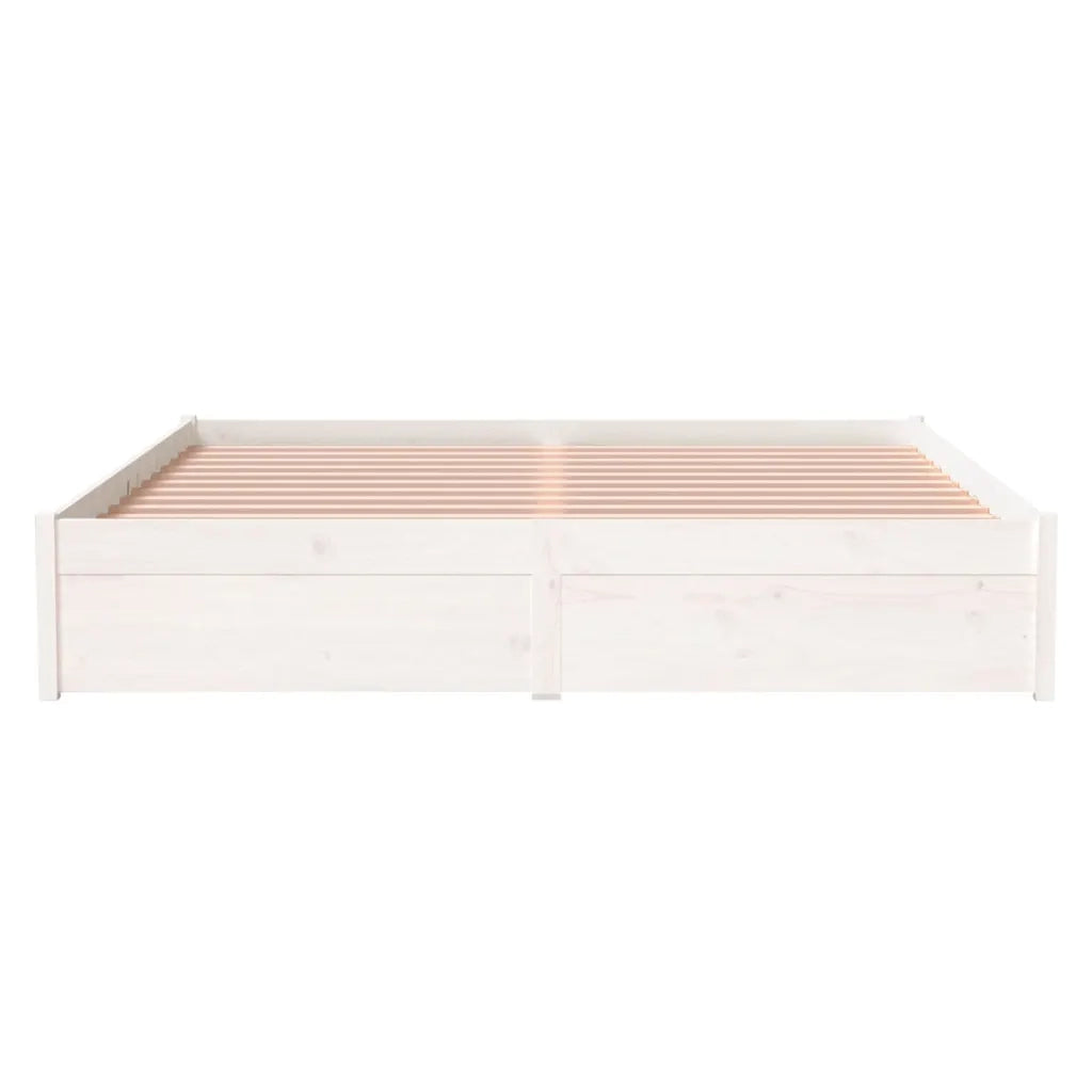Giroletto-Struttura Letto Bianco in Legno Massello 160x200 cm 642622
