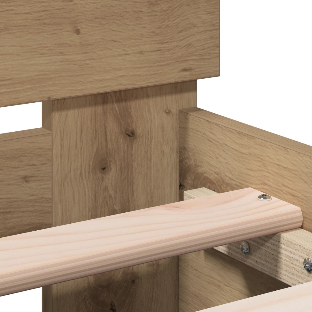 Struttura letto Rovere Artigianale Legno di rovere massiccio