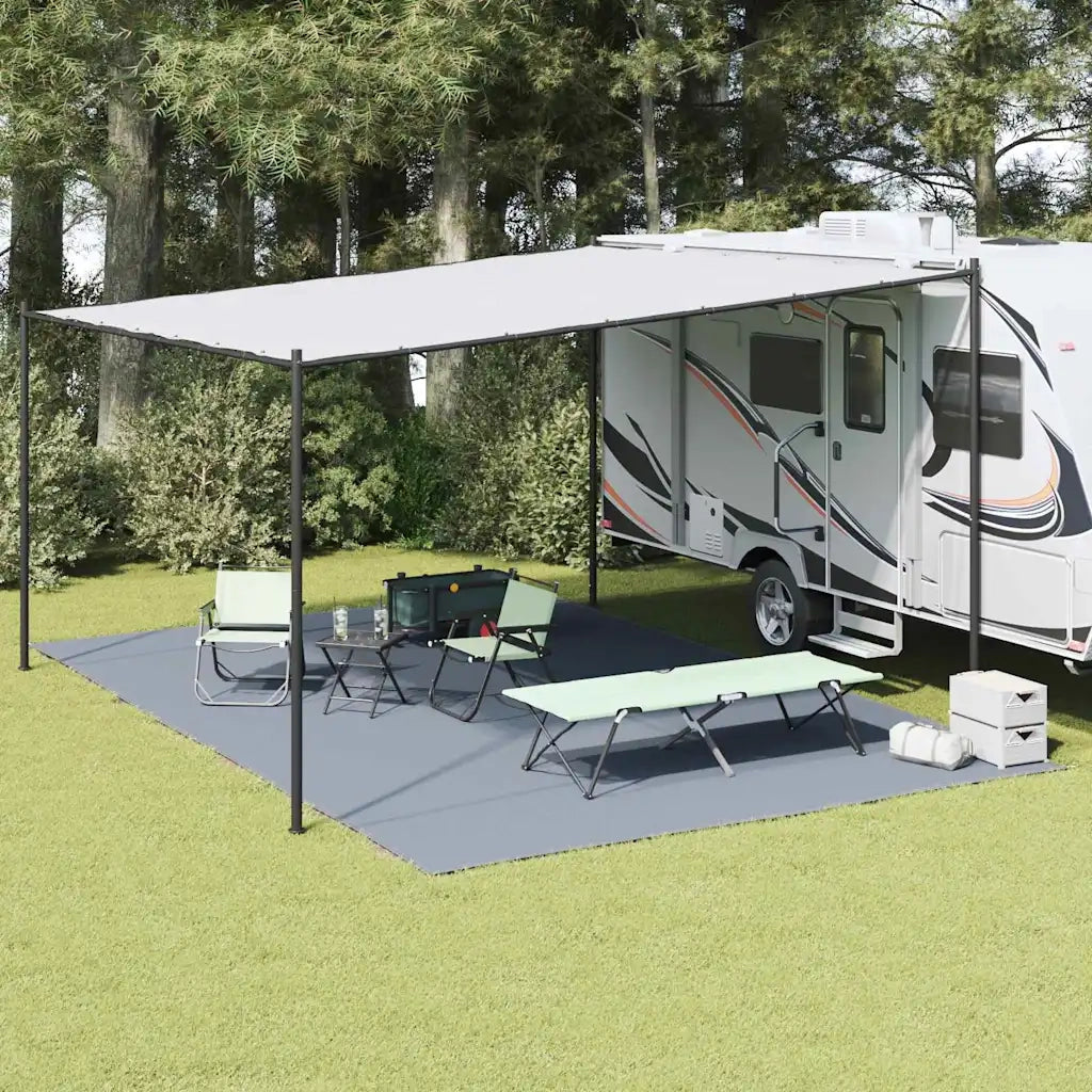 Tappeto da Tenda Blu e Grigio 600 x 400 cm Polietilene 42000182