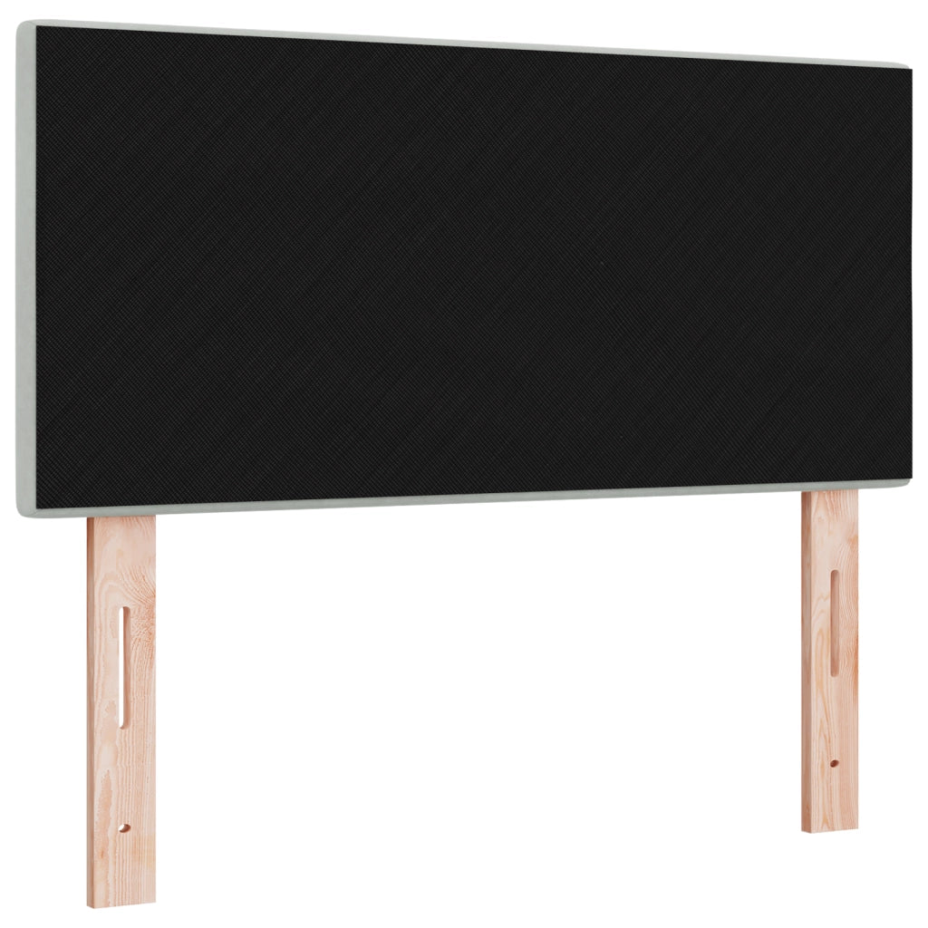 Testata LED  a bottoni in velluto grigio chiaro 90 cm